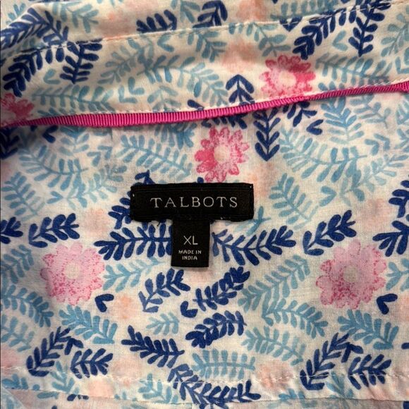 TALBOTS FLORAL SHIRT. - Picture 7 of 8